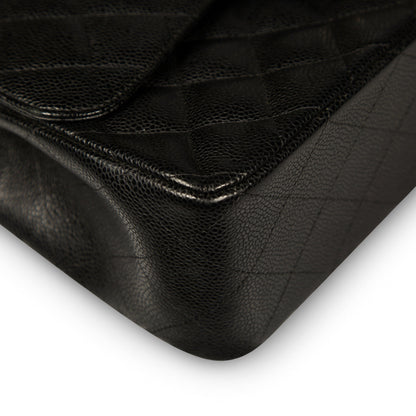 Chanel Classic Flap Caviar Black Shoulder Bag Style 30