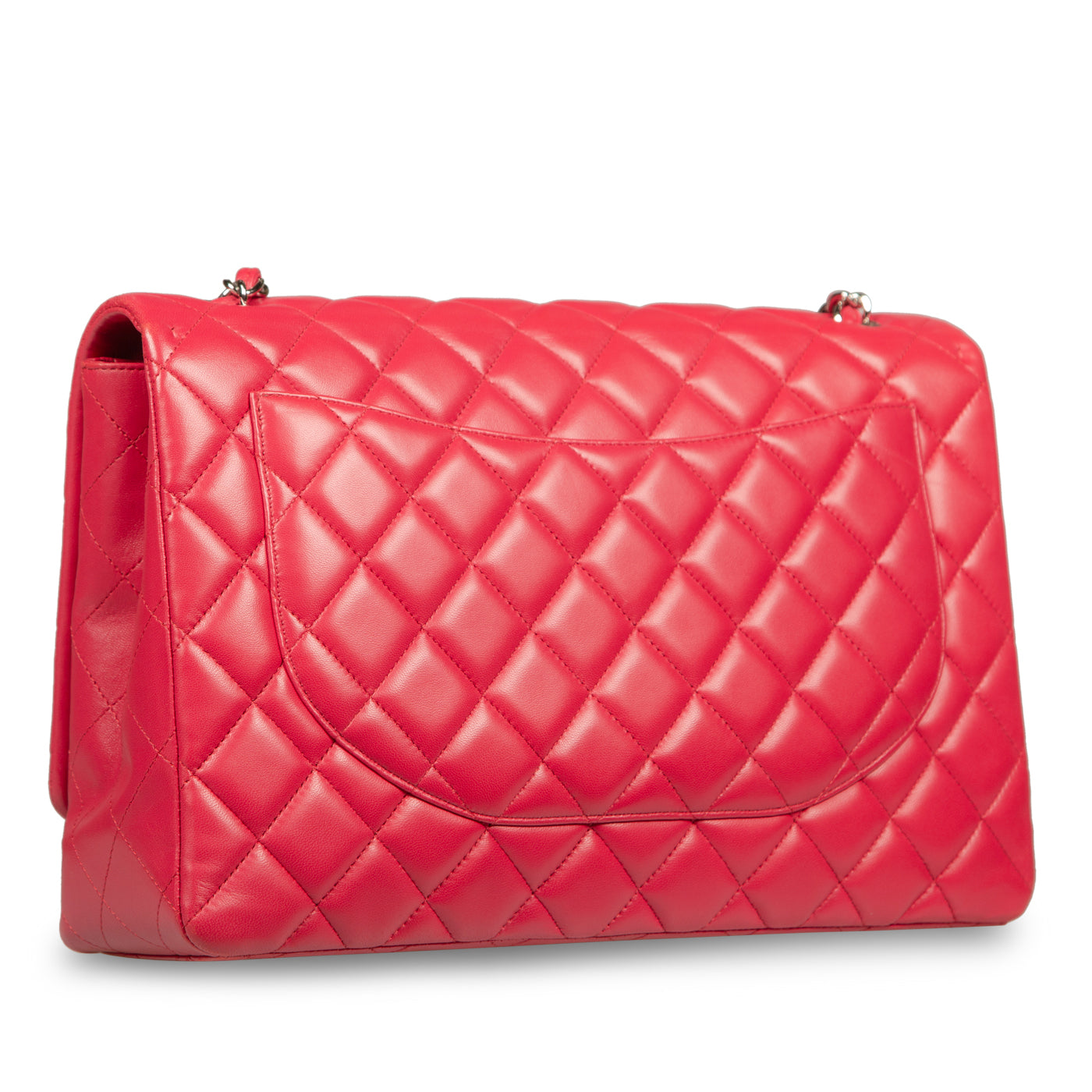 Chanel Classic Flap Lambskin Silver Shoulder Bag Style 11