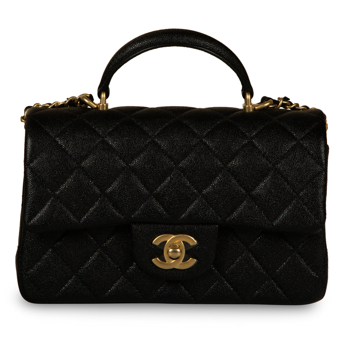 Chanel Classic Flap Caviar Black Shoulder Bag Style 108