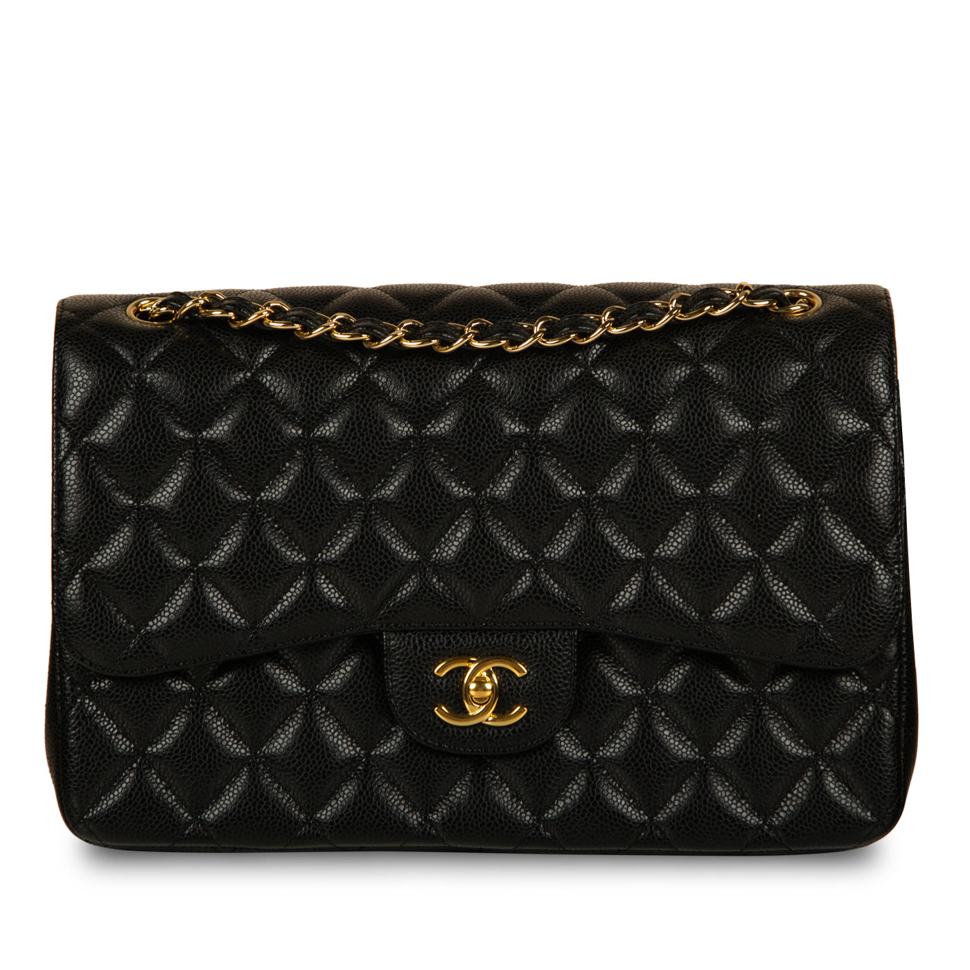 Chanel Classic Flap Caviar Black Shoulder Bag Style 26