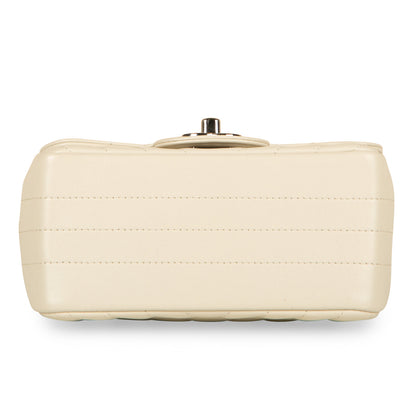 Chanel Classic Flap Lambskin Silver Shoulder Bag Style 27