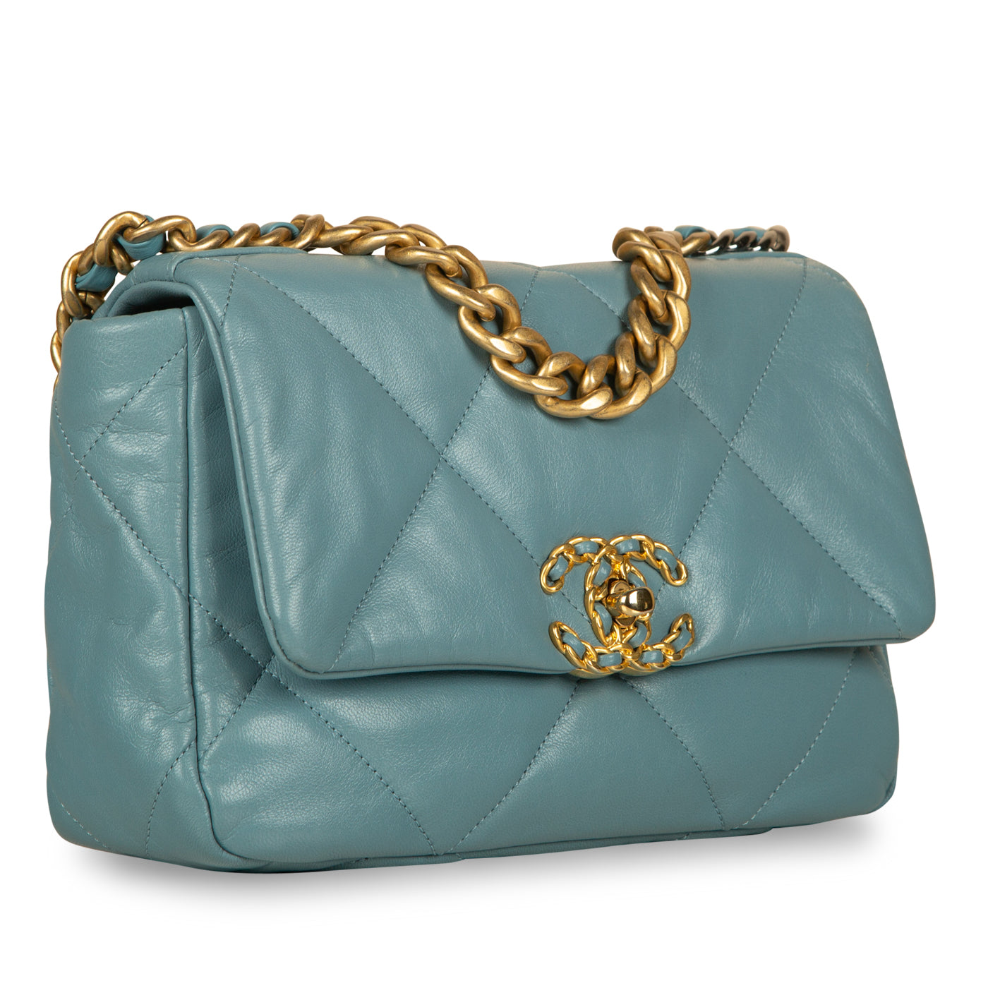Chanel Chanel 19 Lambskin Gold Shoulder Bag Style 21