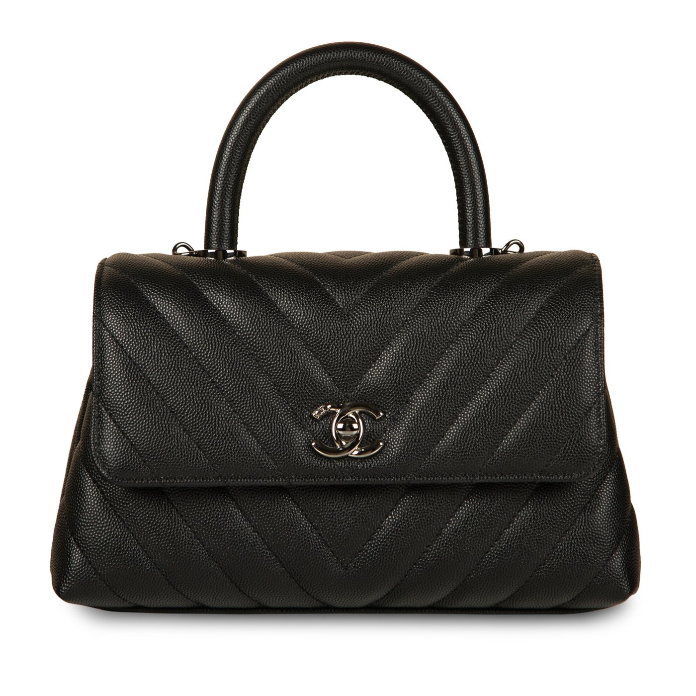 Chanel Coco Handle Caviar Black Shoulder Bag Style 4