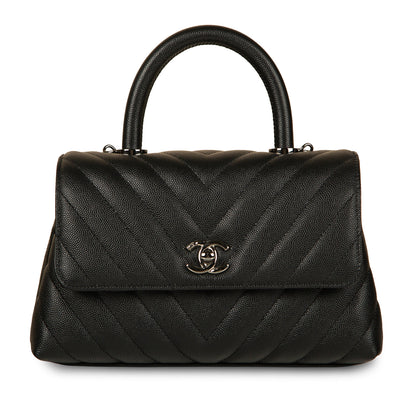 Chanel Coco Handle Caviar Black Shoulder Bag Style 4