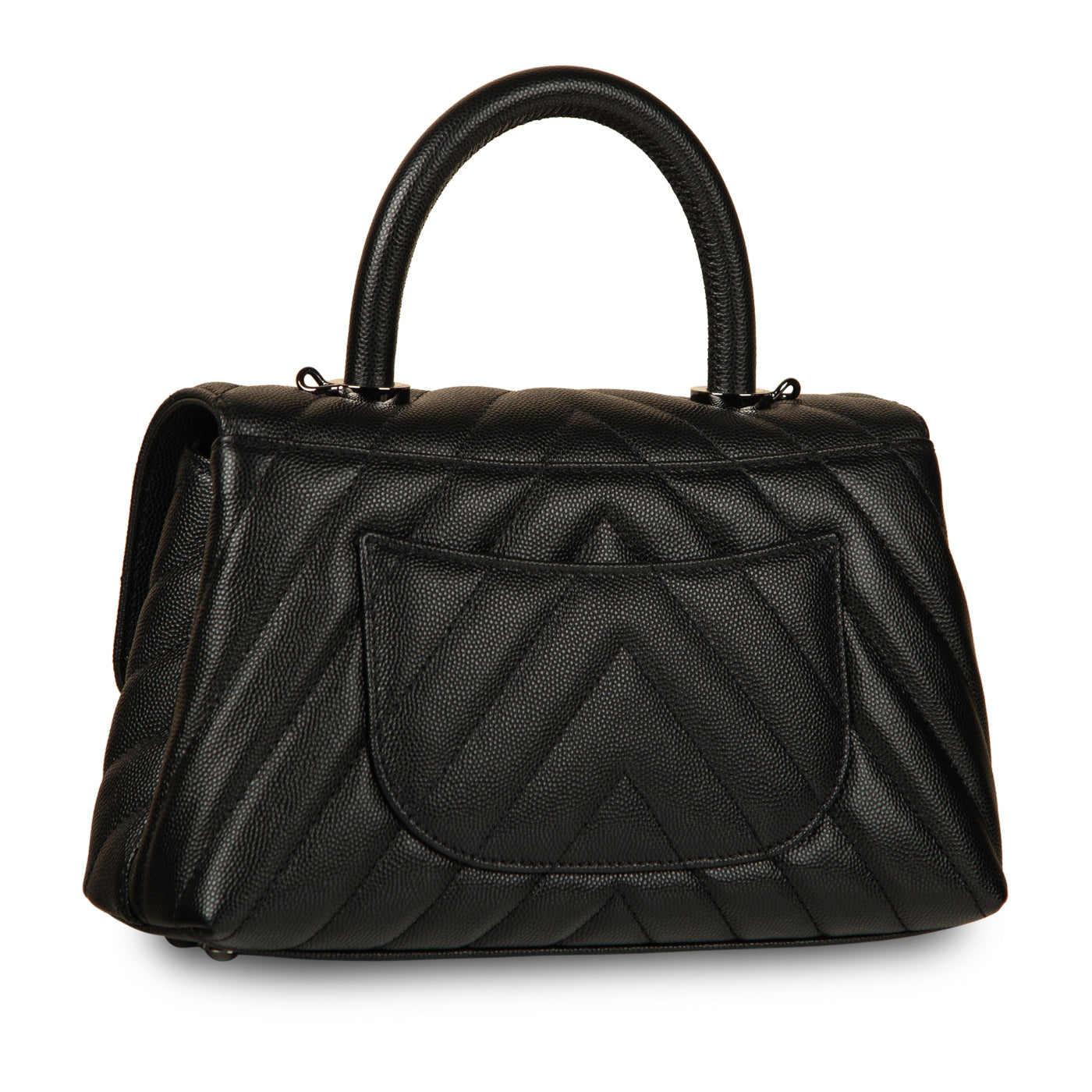 Chanel Coco Handle Caviar Black Shoulder Bag Style 4