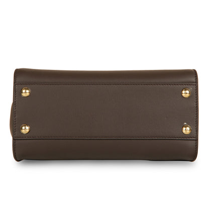 Fendi Peekaboo Leather Brown Handbag Brown