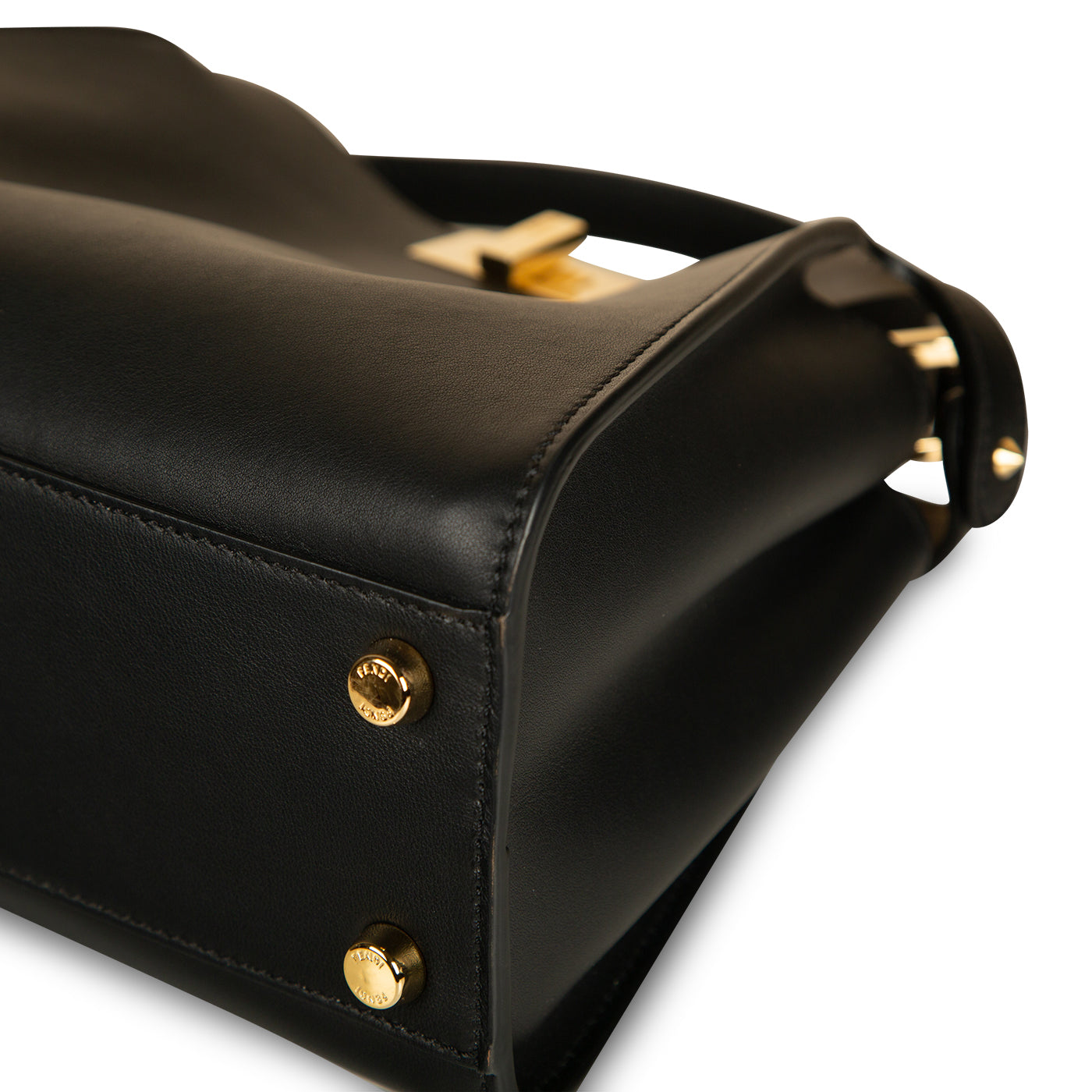 Fendi Peekaboo Leather Black Handbag Black