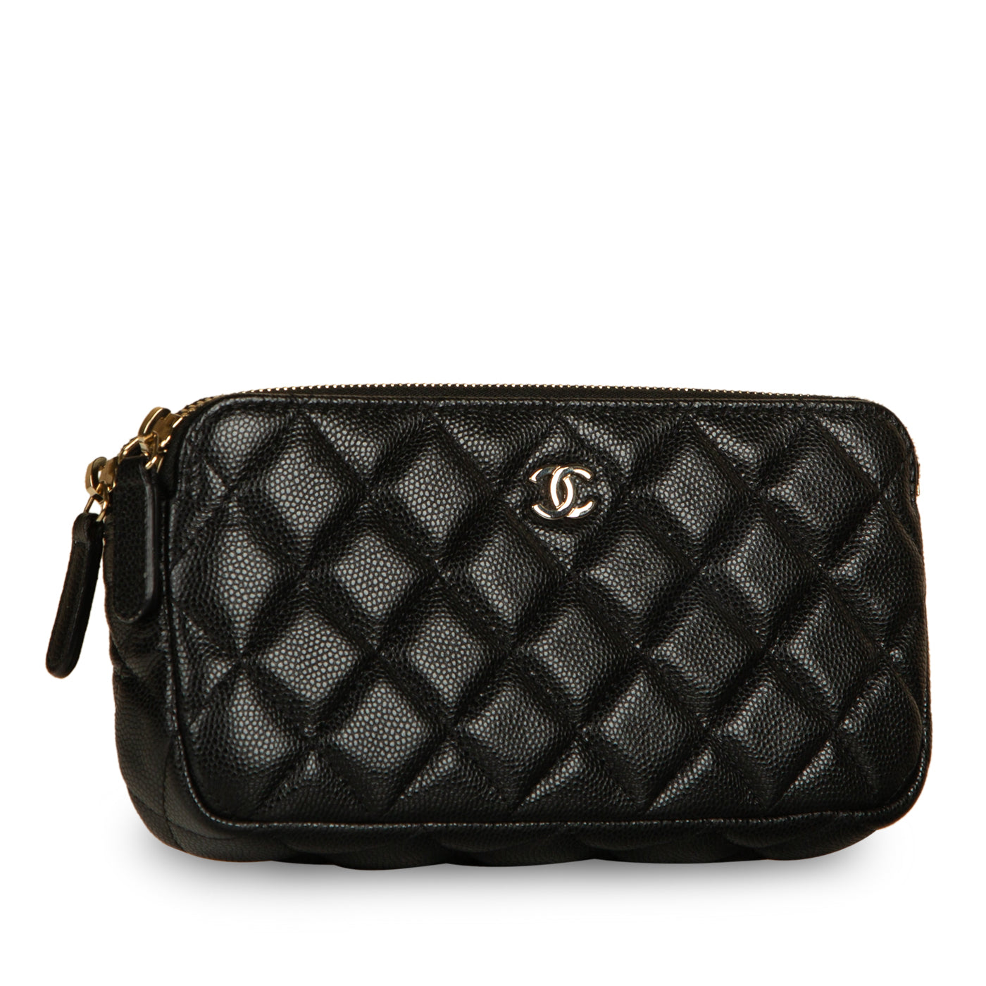 Chanel Double Zip Clutch On Chain