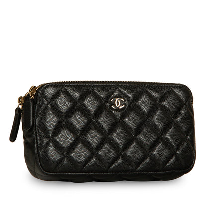 Chanel Double Zip Clutch On Chain