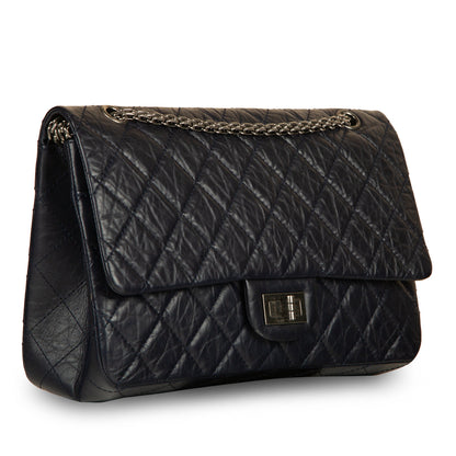 Chanel Classic Flap Calfskin Black Shoulder Bag Style 12