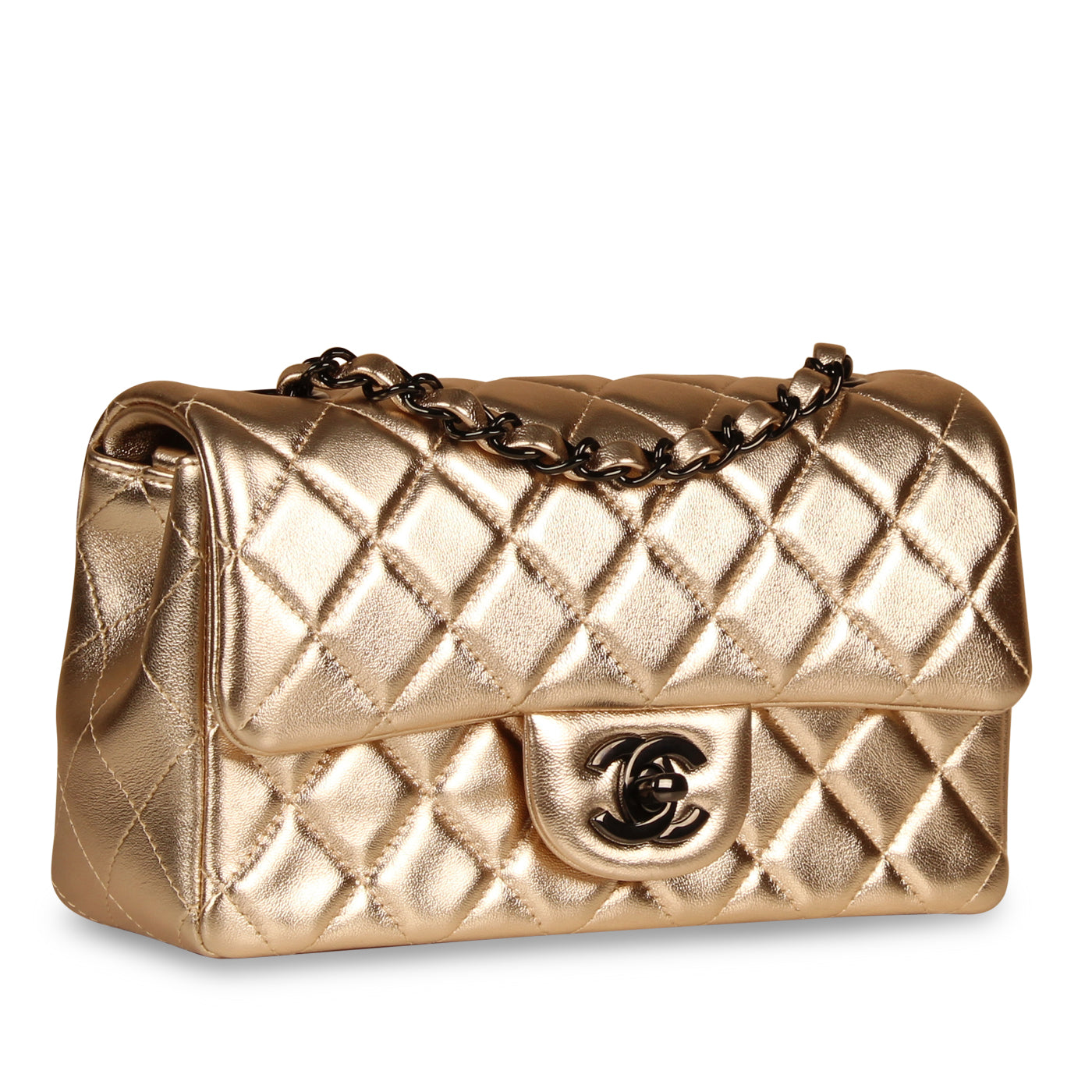 Chanel Classic Flap Lambskin Black Shoulder Bag Style 178