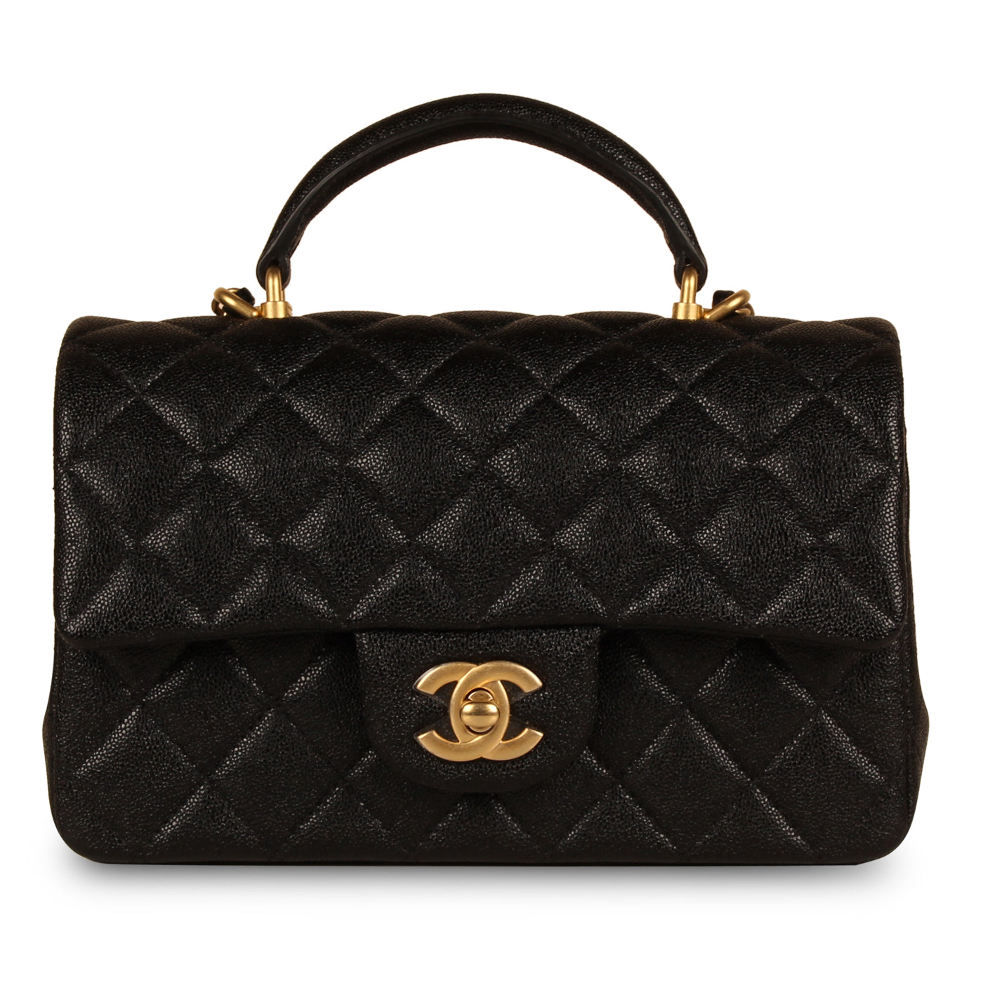 Chanel Classic Flap Caviar Black Shoulder Bag Style 107