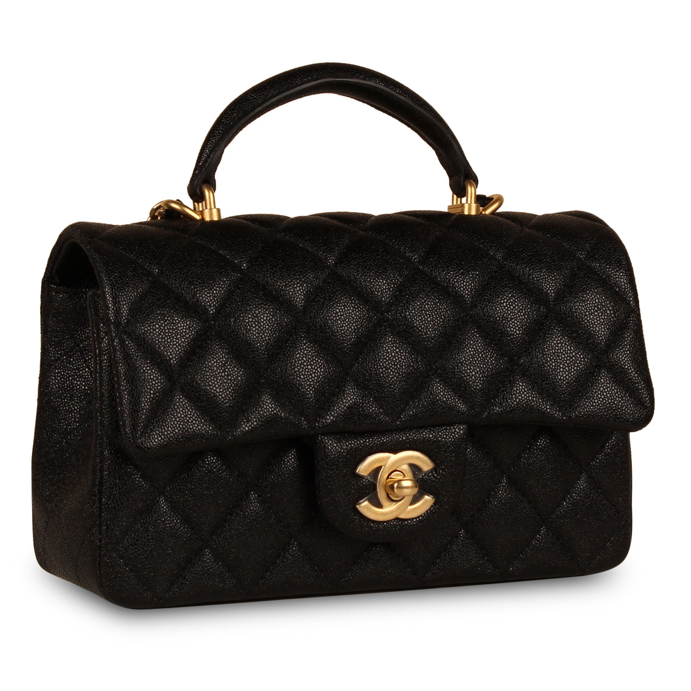 Chanel Classic Flap Caviar Black Shoulder Bag Style 107
