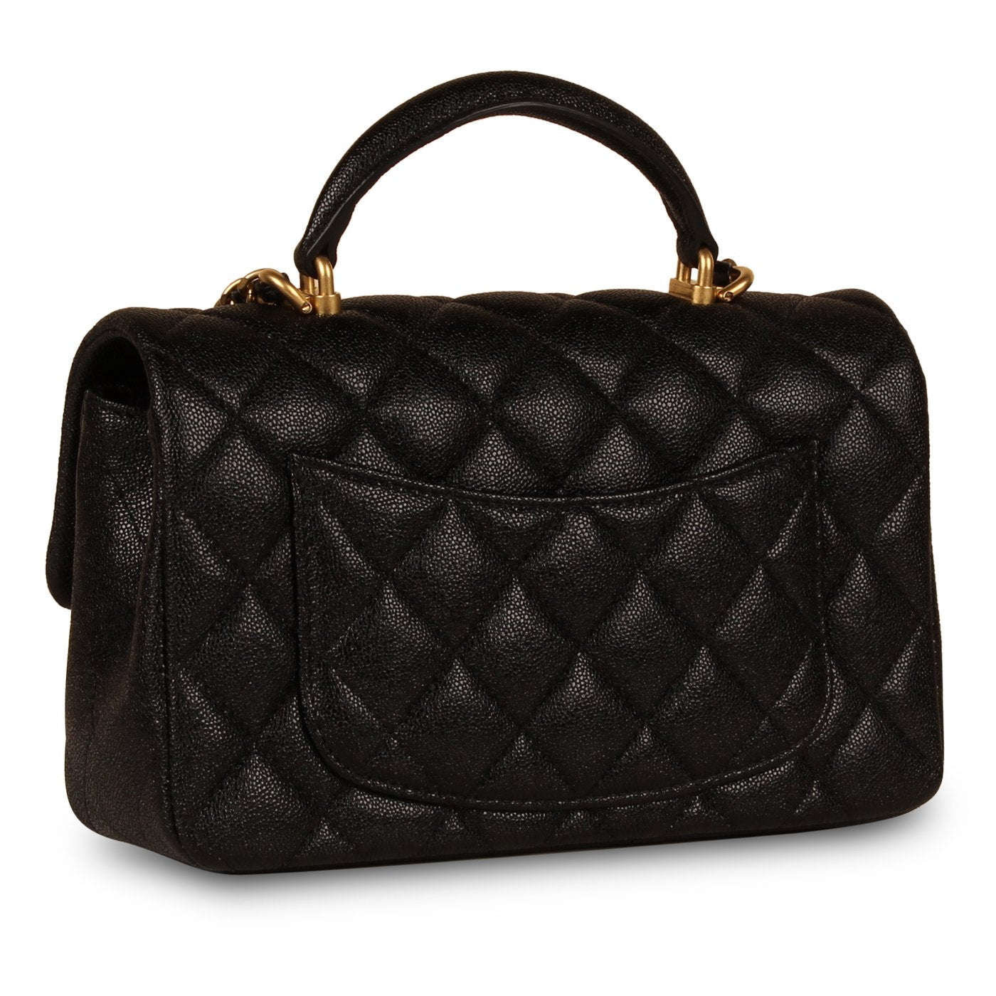 Chanel Classic Flap Caviar Black Shoulder Bag Style 106