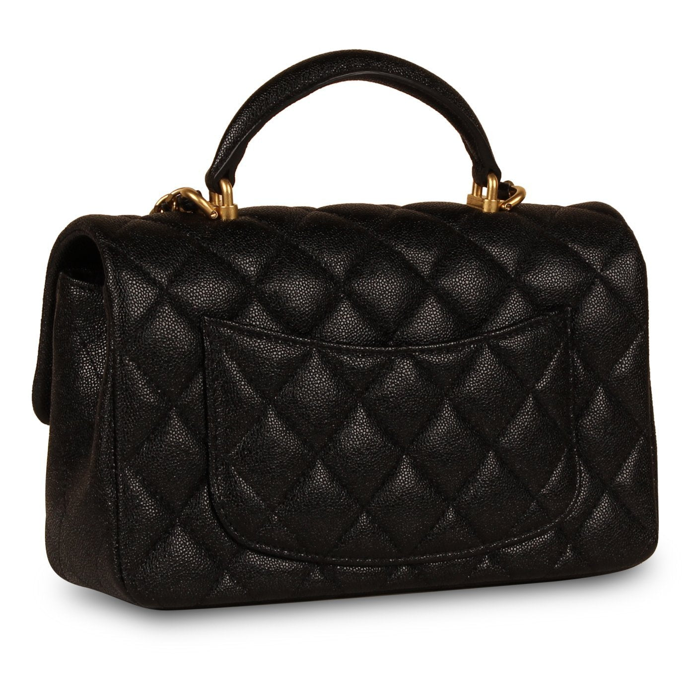Chanel Classic Flap Caviar Black Shoulder Bag Style 105
