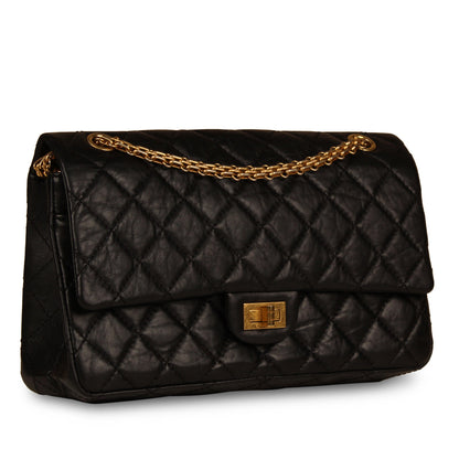 Chanel Classic Flap Calfskin Black Shoulder Bag Style 9