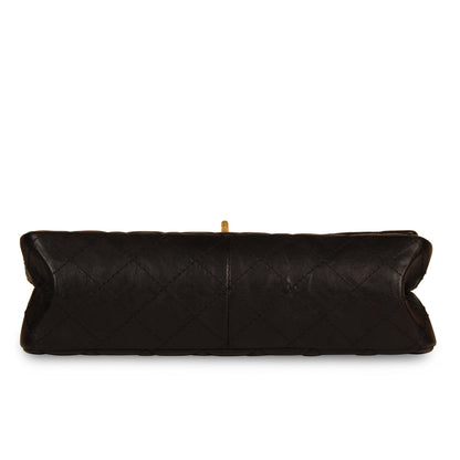 Chanel Classic Flap Calfskin Black Shoulder Bag Style 9