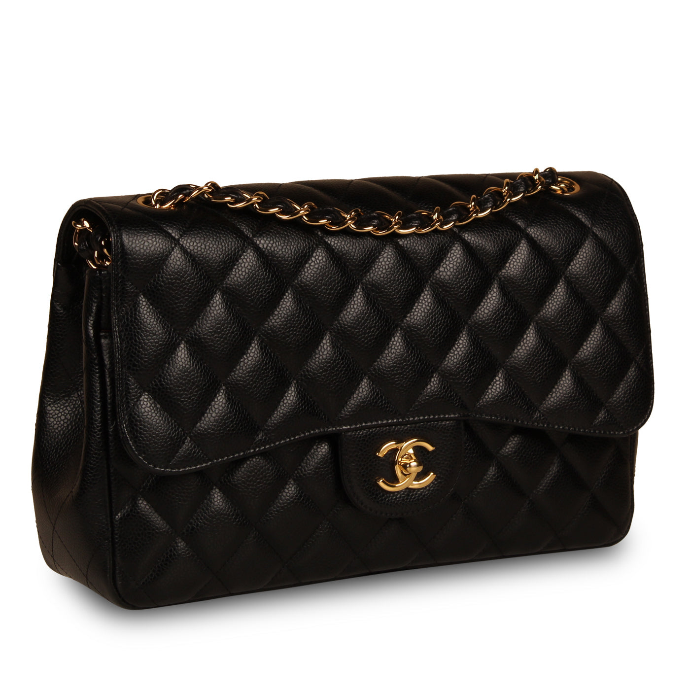 Chanel Classic Flap Caviar Black Shoulder Bag Style 39