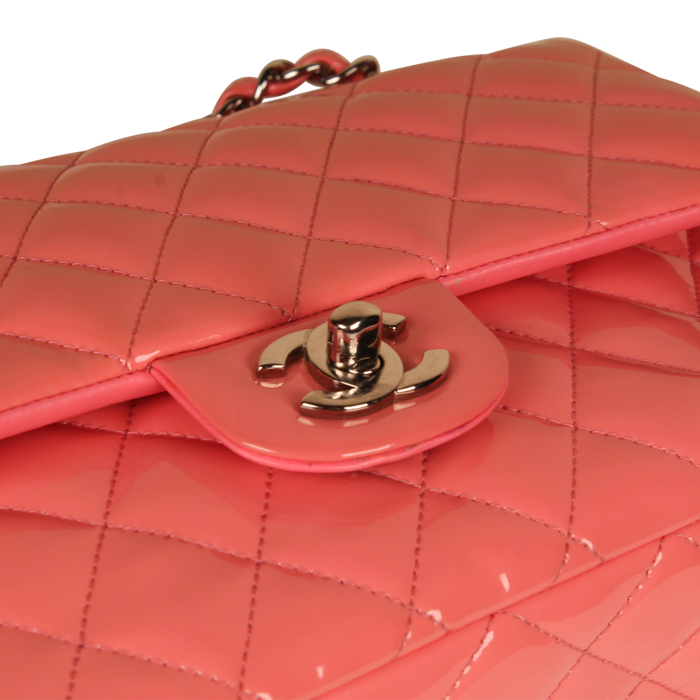 Chanel Classic Flap Bag Medium - Pink Patent
