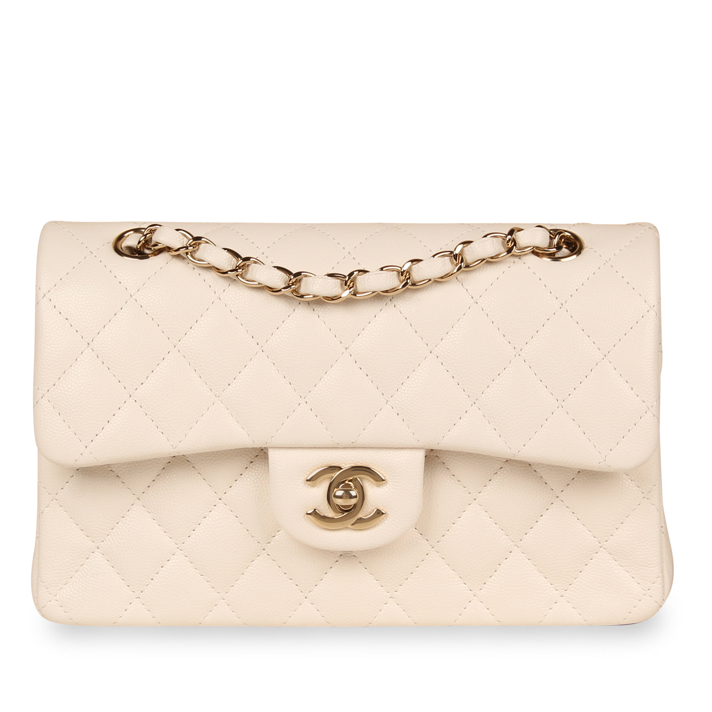 Chanel Classic Flap Caviar Gold Shoulder Bag Style 36