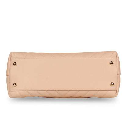 Chanel Pink Chevron Coco Top Handle - Medium