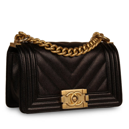 Chanel Boy Bag - Small Black Caviar