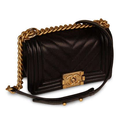Chanel Boy Bag - Small Black Caviar