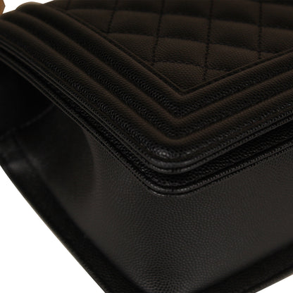 Chanel Boy Bag Caviar Black Shoulder Bag Style 12