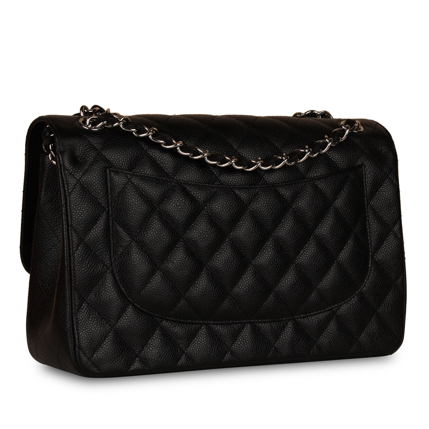 Chanel Classic Flap Caviar Black Shoulder Bag Style 38