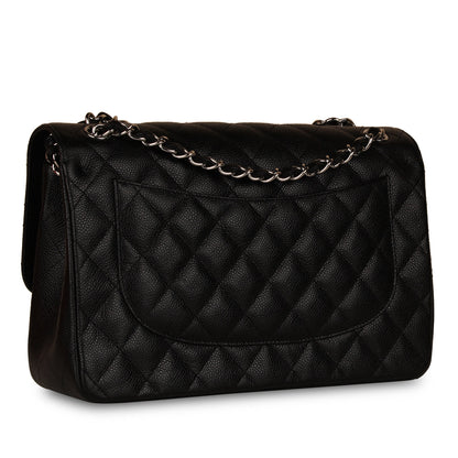 Chanel Classic Flap Caviar Black Shoulder Bag Style 38