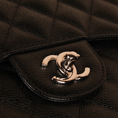 Chanel Classic Flap Caviar Black Shoulder Bag Style 38