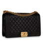 Chanel Boy Bag Lambskin Black Shoulder Bag Style 4