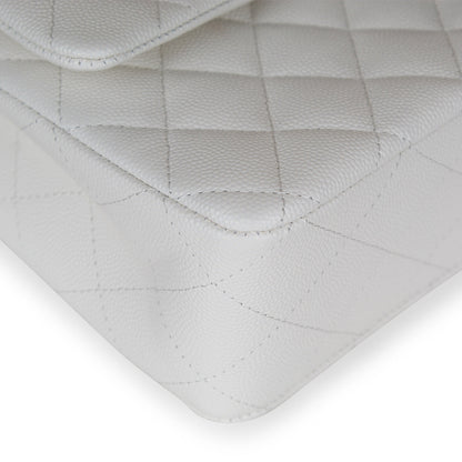 Chanel Classic Flap Bag - Small White Caviar
