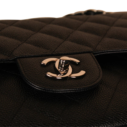 Chanel Classic Flap Caviar Black Shoulder Bag Style 24