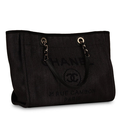 Chanel Cambon Leather Black Tote Bag Leather