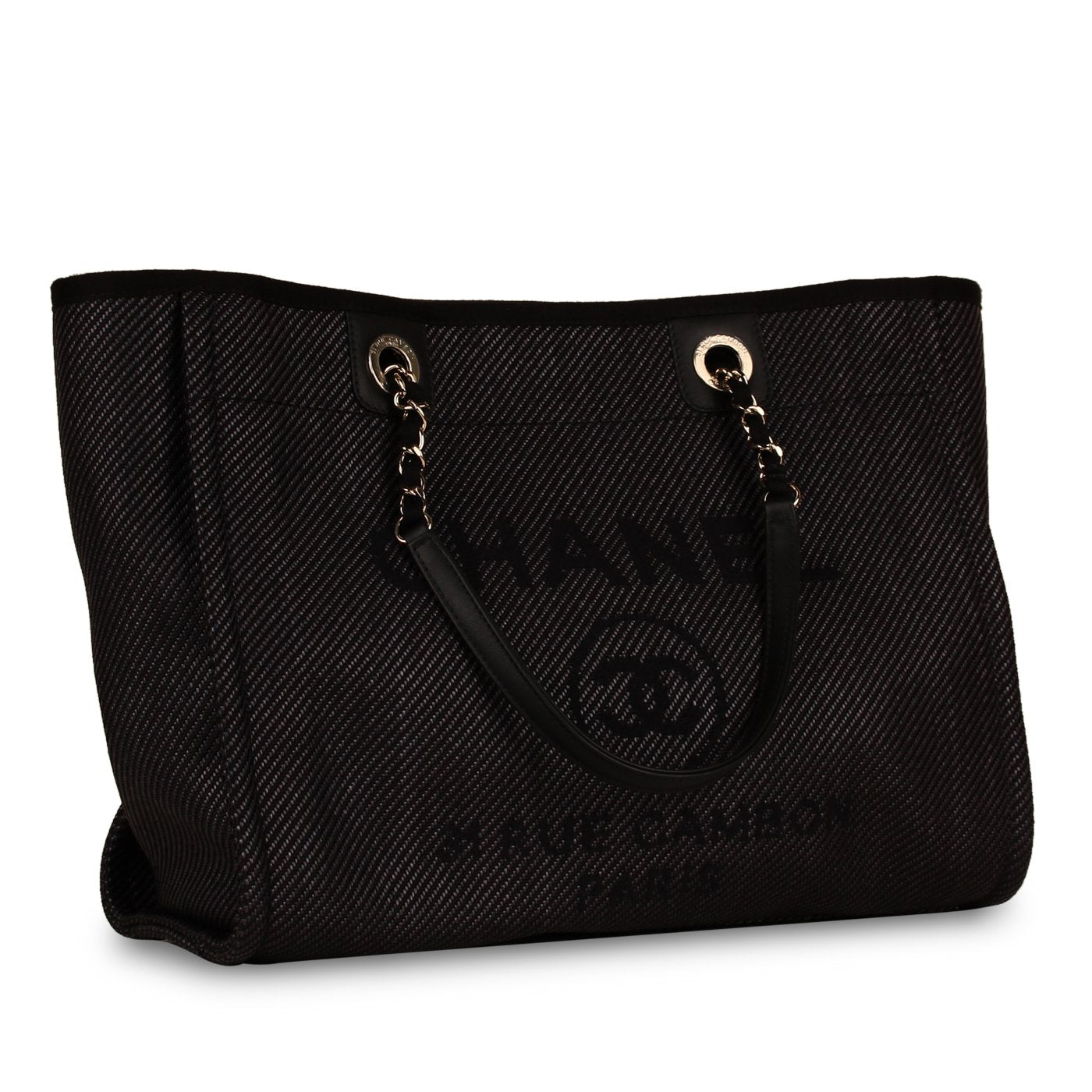 Chanel Cambon Leather Black Tote Bag Style 3