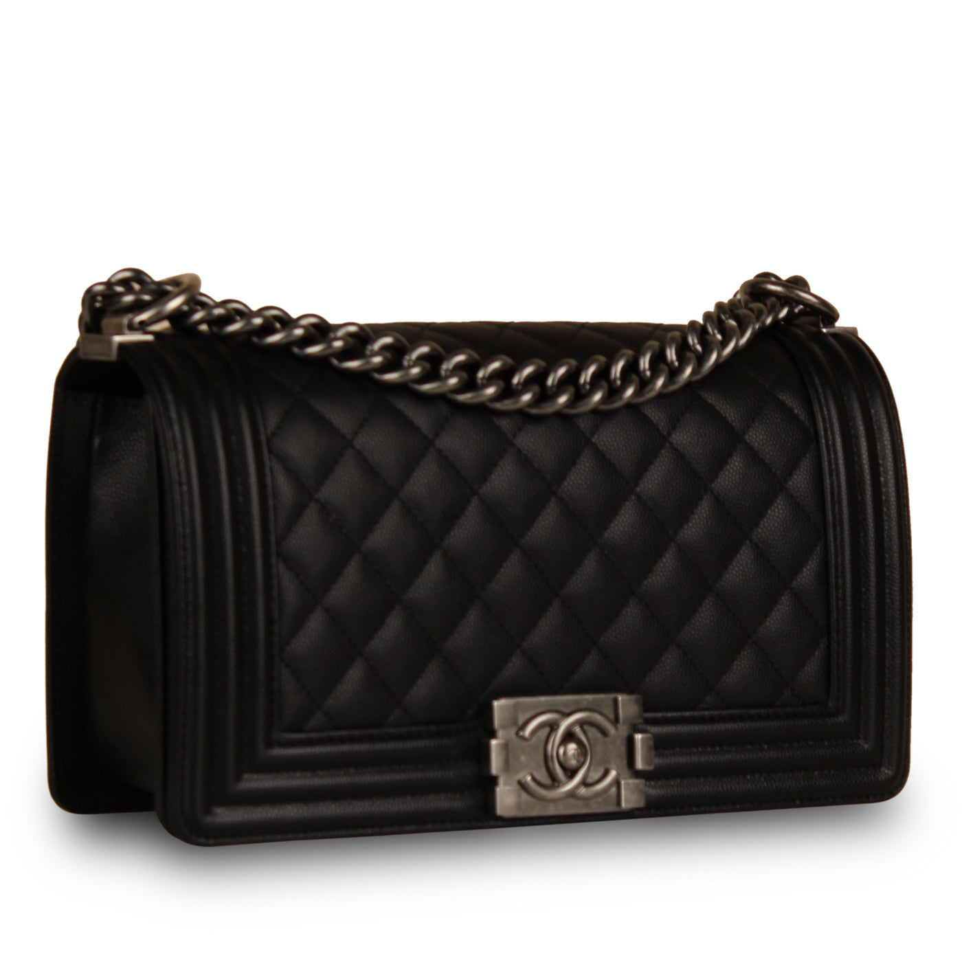 Chanel Boy Bag Caviar Black Shoulder Bag Style 11