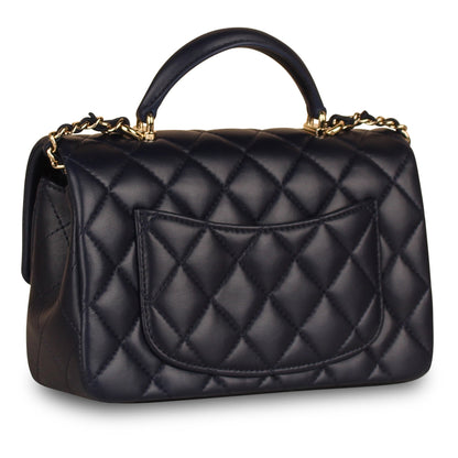 Chanel Classic Flap Lambskin Black Shoulder Bag Style 223
