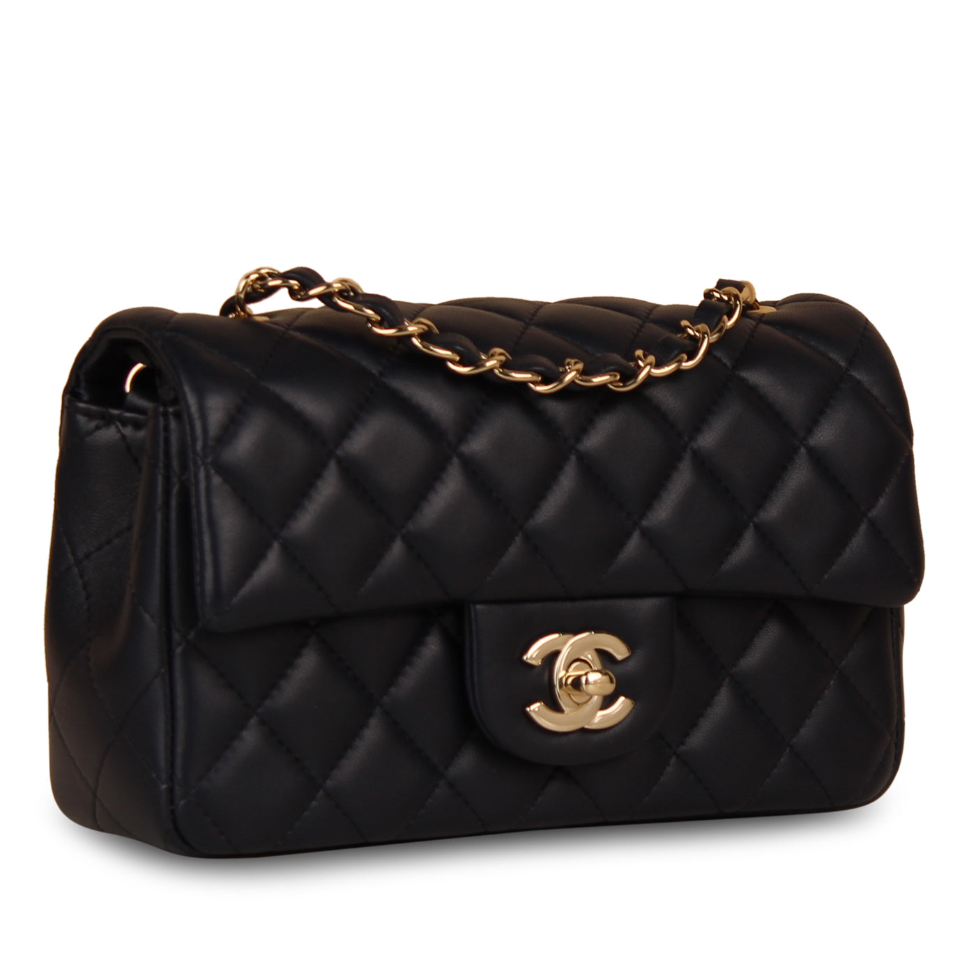 Chanel Classic Flap Lambskin Gold Shoulder Bag Style 83