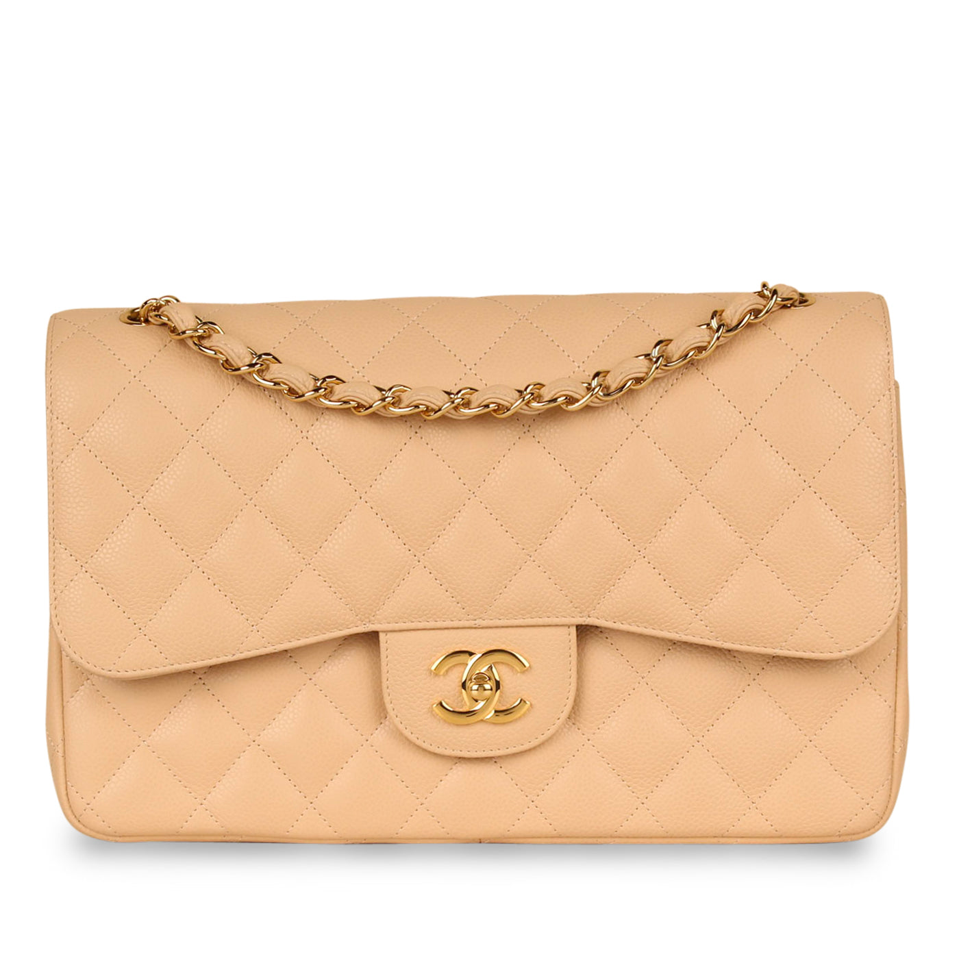 Chanel Classic Flap Caviar Gold Shoulder Bag Style 9