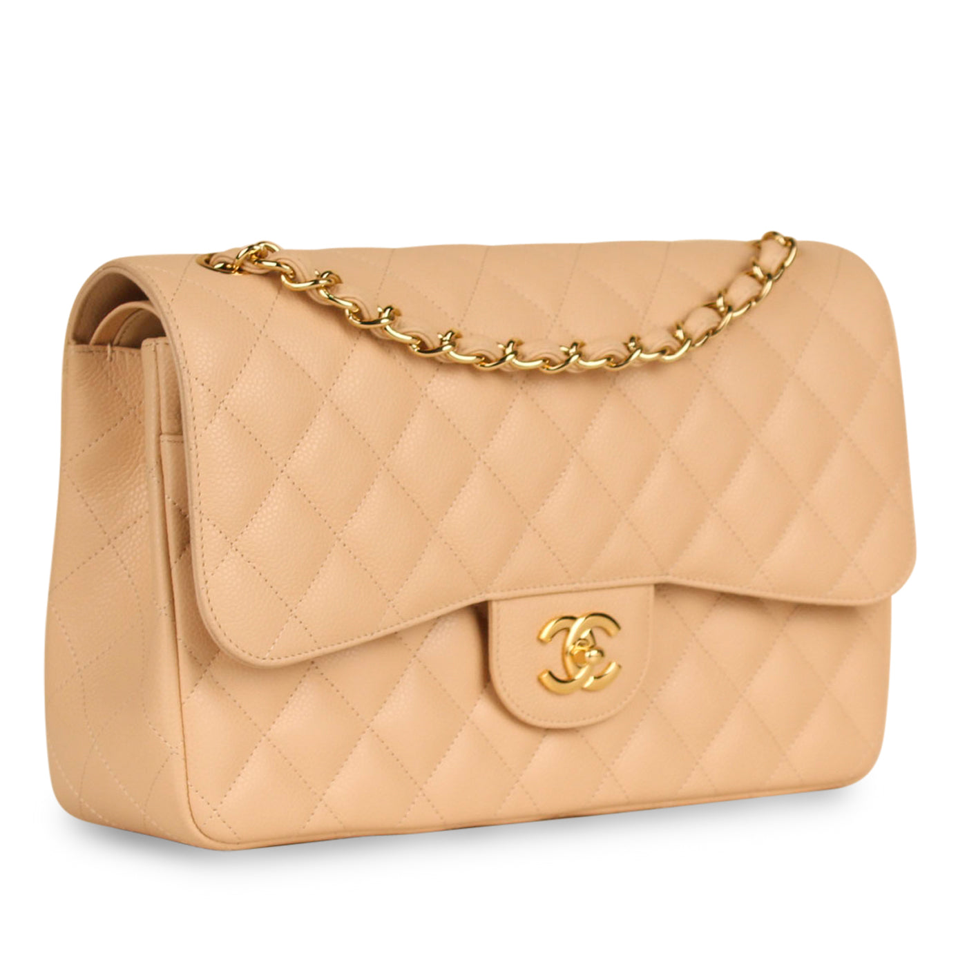 Chanel Classic Flap Caviar Gold Shoulder Bag Style 9