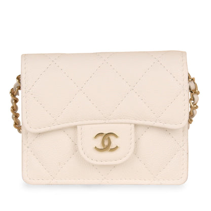 Chanel Classic Flap Card Holder With Chain