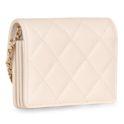 Chanel Classic Flap Card Holder With Chain