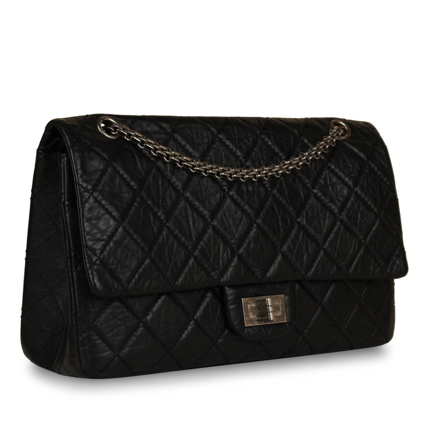 Chanel Classic Flap Calfskin Black Shoulder Bag Style 7