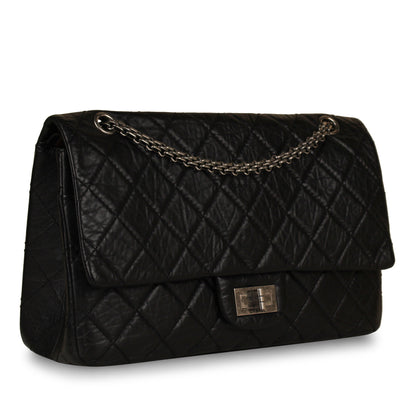 Chanel Classic Flap Calfskin Black Shoulder Bag Style 7