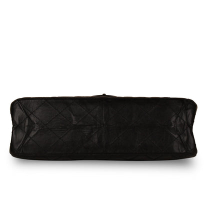 Chanel Classic Flap Calfskin Black Shoulder Bag Style 7