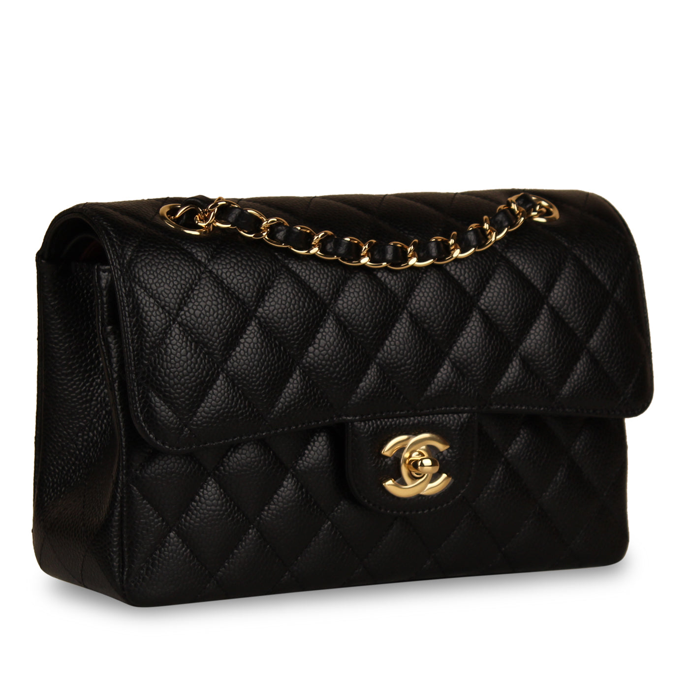 Chanel Classic Flap Caviar Black Shoulder Bag Style 123