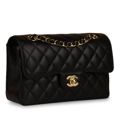 Chanel Classic Flap Caviar Black Shoulder Bag Style 123