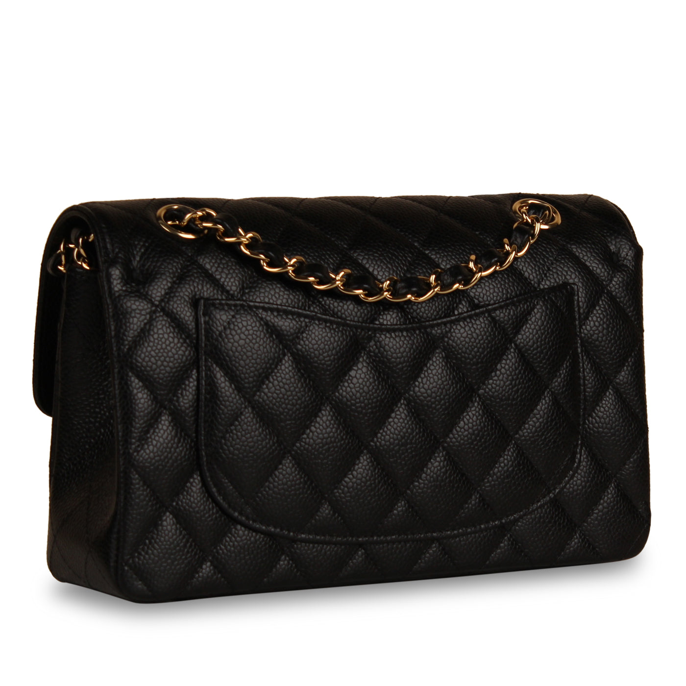 Chanel Classic Flap Caviar Black Shoulder Bag Style 123
