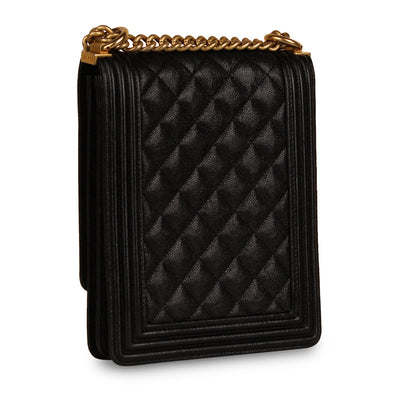 Chanel Boy Bag Caviar Black Shoulder Bag Style 17